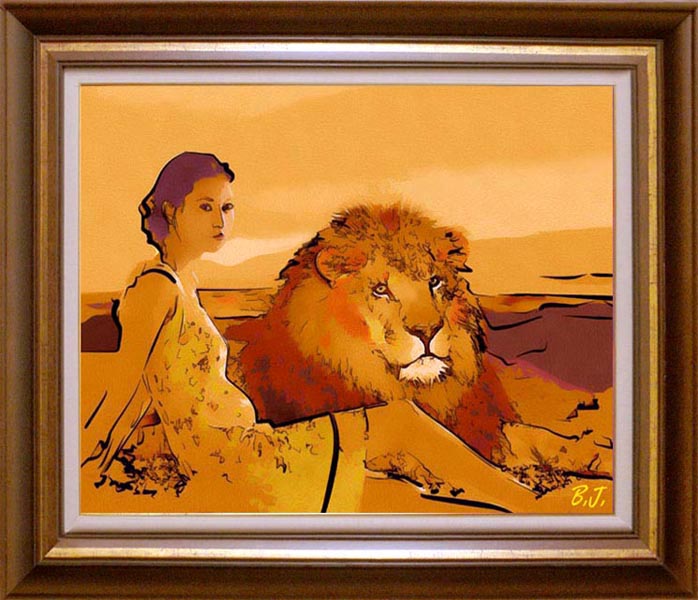 GIRL AND LION